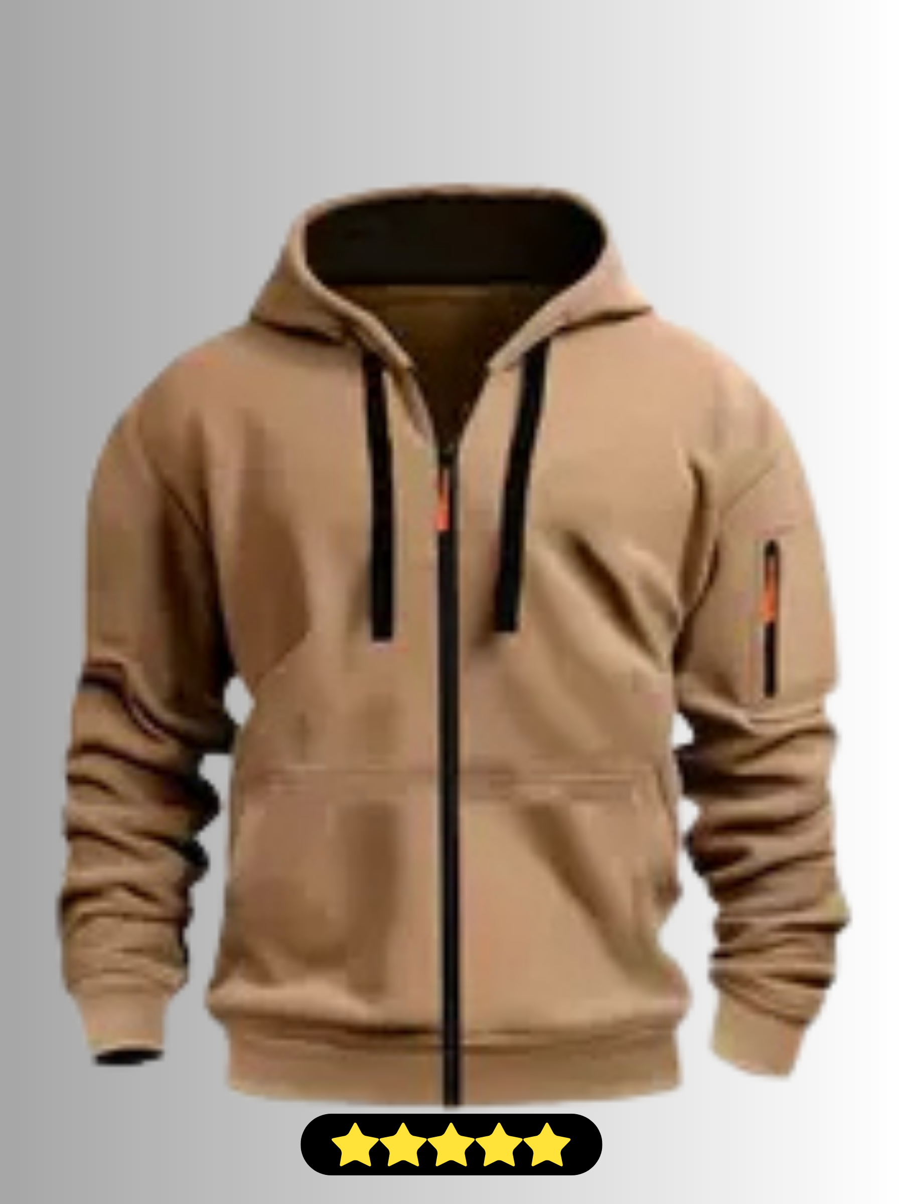 Free Shipping in USA! Men's Full-Zip Hoodie Sweatshirt - Winter Athletic Jacket with Pockets