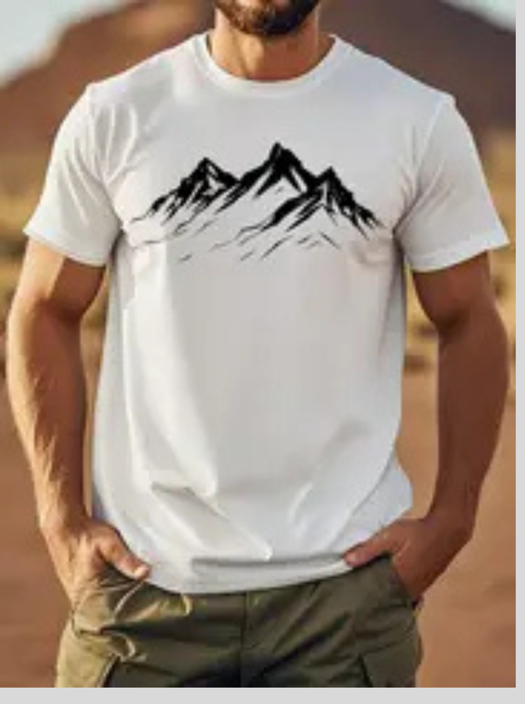 🔥 FREE Shipping in USA – Bold & Minimalist Mountain Peak Tee – Breathable Cotton for All Seasons!
