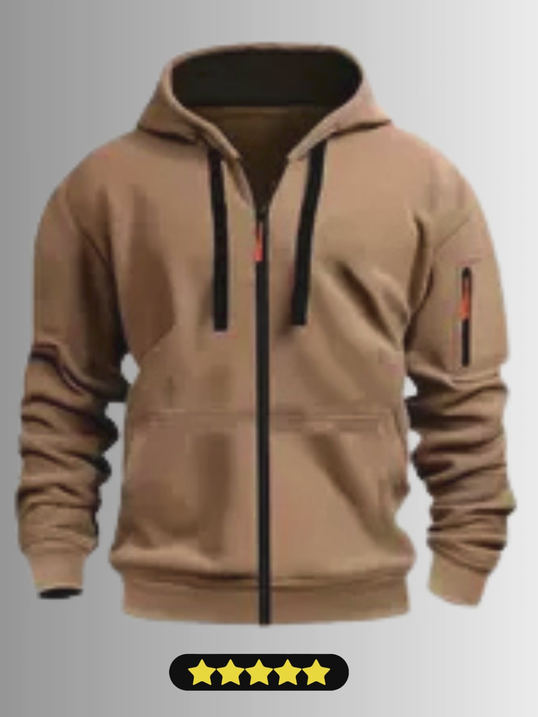 Free Shipping in USA! Men's Full-Zip Hoodie Sweatshirt - Winter Athletic Jacket with Pockets