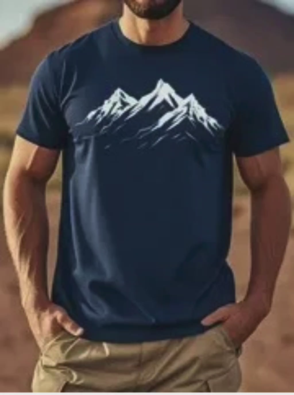 🔥 FREE Shipping in USA – Bold & Minimalist Mountain Peak Tee – Breathable Cotton for All Seasons!